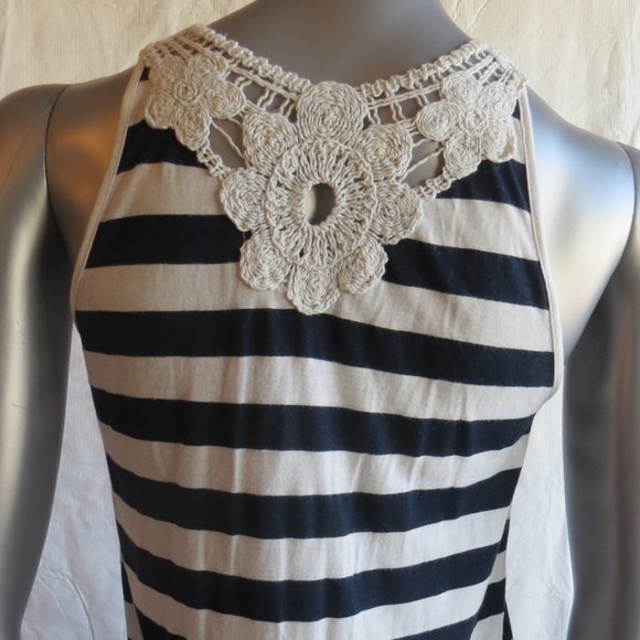 XXI White & Blue Striped Tank Top - Picture 6 of 7